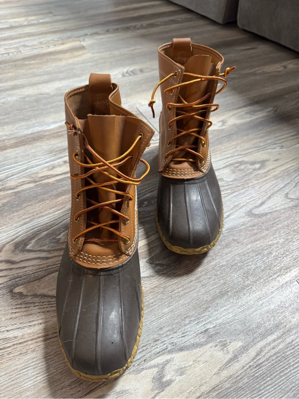 L.L. Bean Men’s Two-Tone Brown Duck Boots
